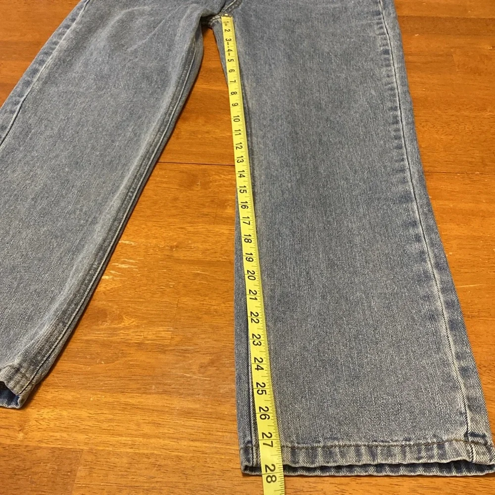 12th Tribe Womens Size S Dylan Light Wash Denim Asymmetrical Cross Over Jeans - Picture 14 of 16